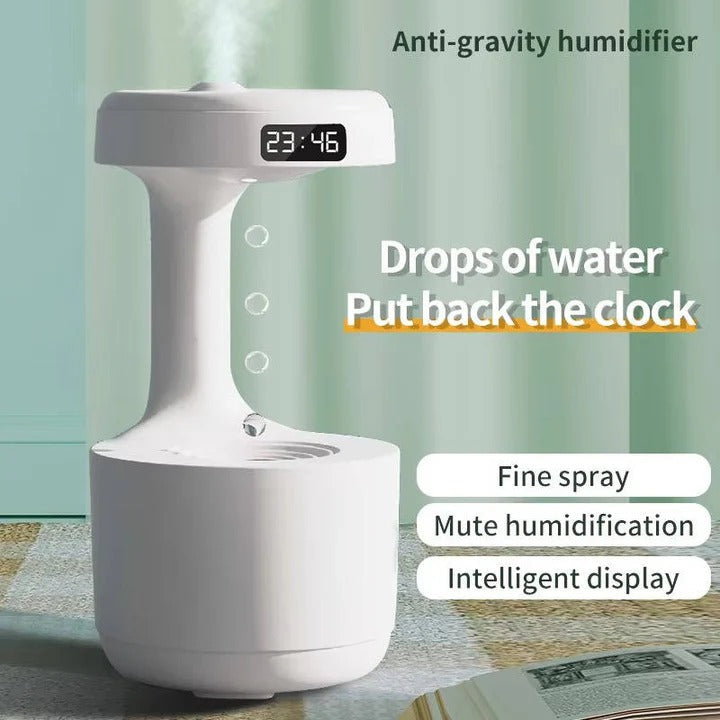 Small Humidifier with LED Display USB Type-C Charging Auto Shutoff
