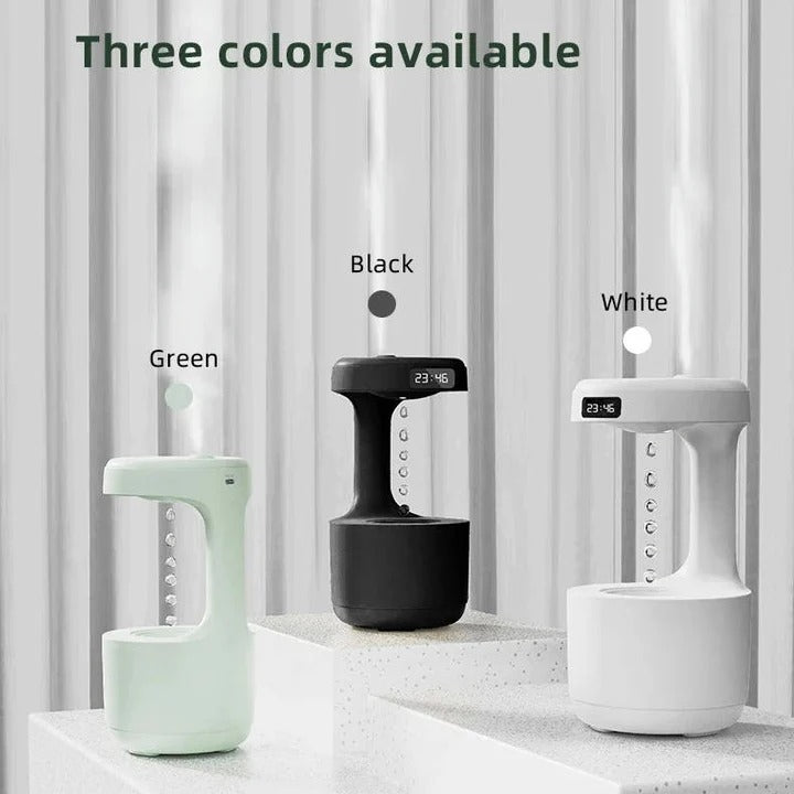 Small Humidifier with LED Display USB Type-C Charging Auto Shutoff