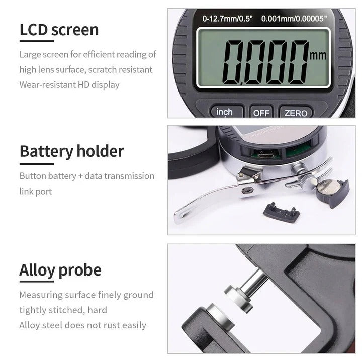 Thickness Measuring Tool for Paper Cloth and Metal Materials