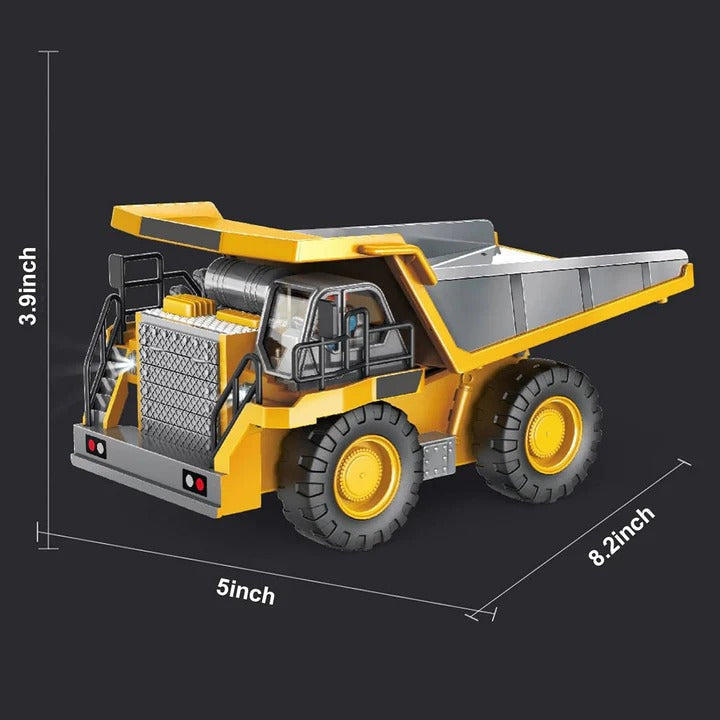 Kids Remote Control Excavator Bulldozer and Dump Truck Set 4WD