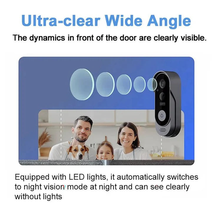 Wireless Doorbell Camera with Clear Video and Local Storage