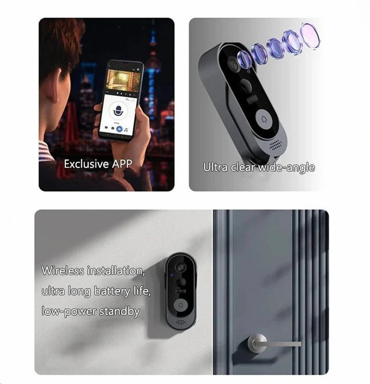Wireless Doorbell Camera with Clear Video and Local Storage