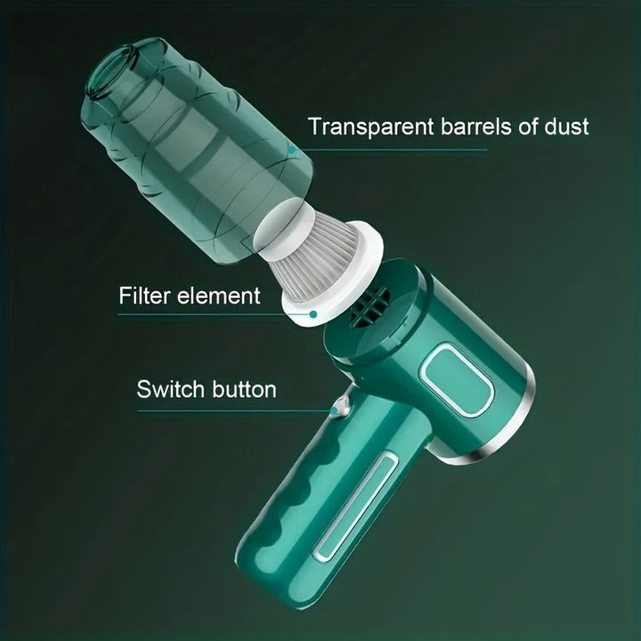 Portable Mini Vacuum Cleaner USB Rechargeable Compact Design