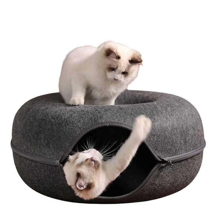 Pet Donut Bed Soft Plush Cozy Design