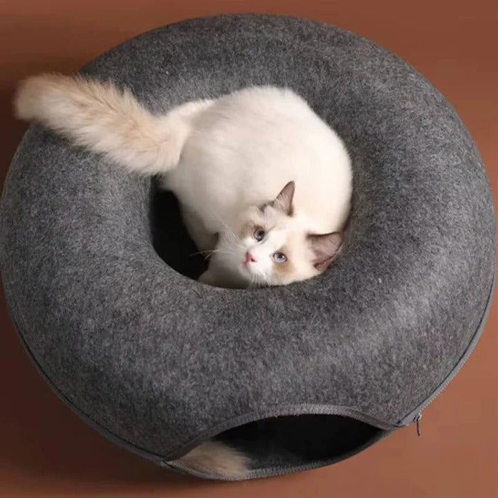 Pet Donut Bed Soft Plush Cozy Design