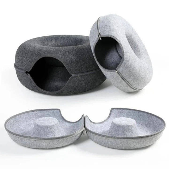 Pet Donut Bed Soft Plush Cozy Design