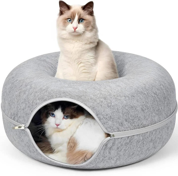Pet Donut Bed Soft Plush Cozy Design