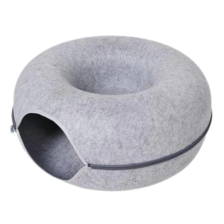 Pet Donut Bed Soft Plush Cozy Design - Lenila