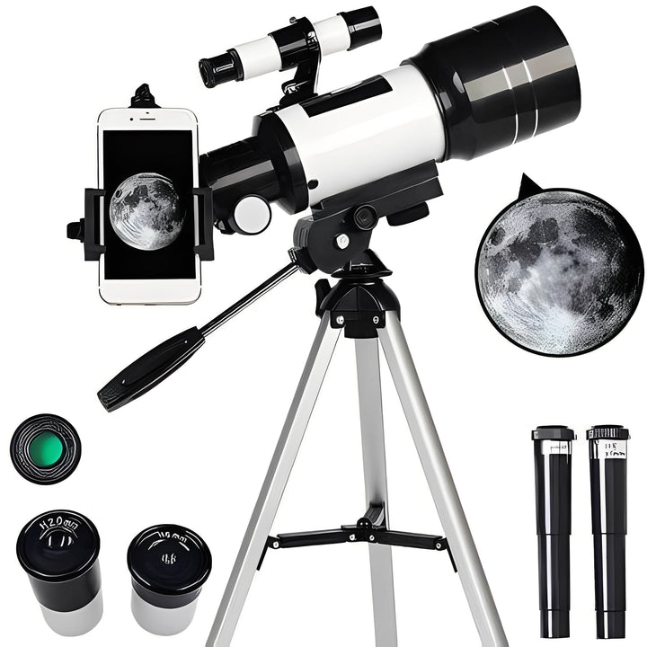 Telescope with Multiple Eyepieces and Table Tripod Stand