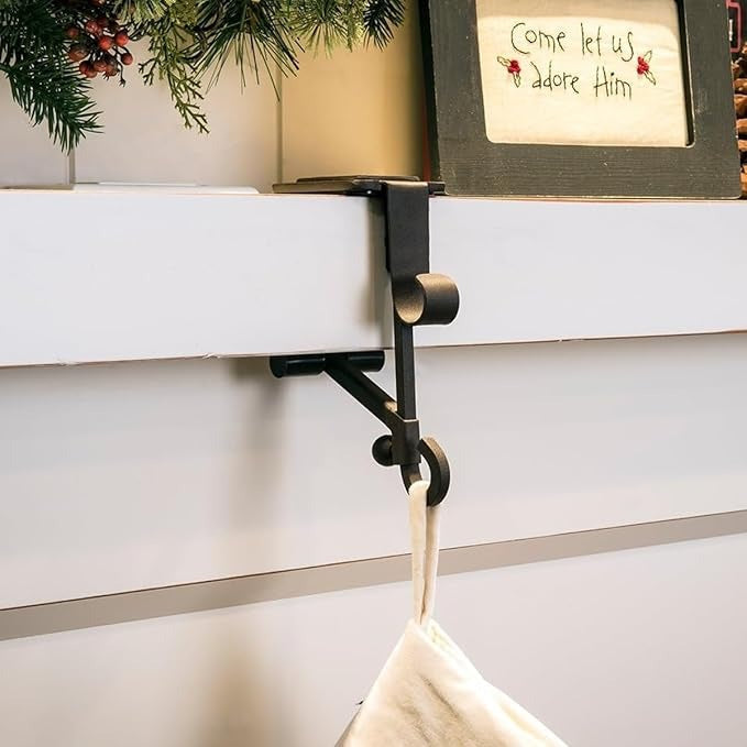 2-in-1 Stocking and Garland Hangers Metal Construction