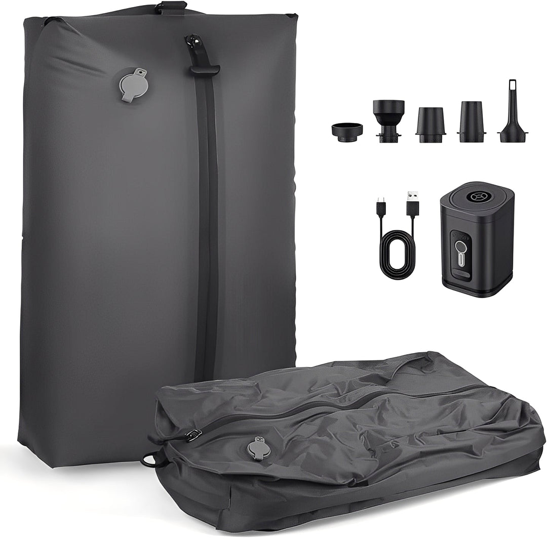 Travel Vacuum Pump with Space-Saving Compression Bags - Lenila