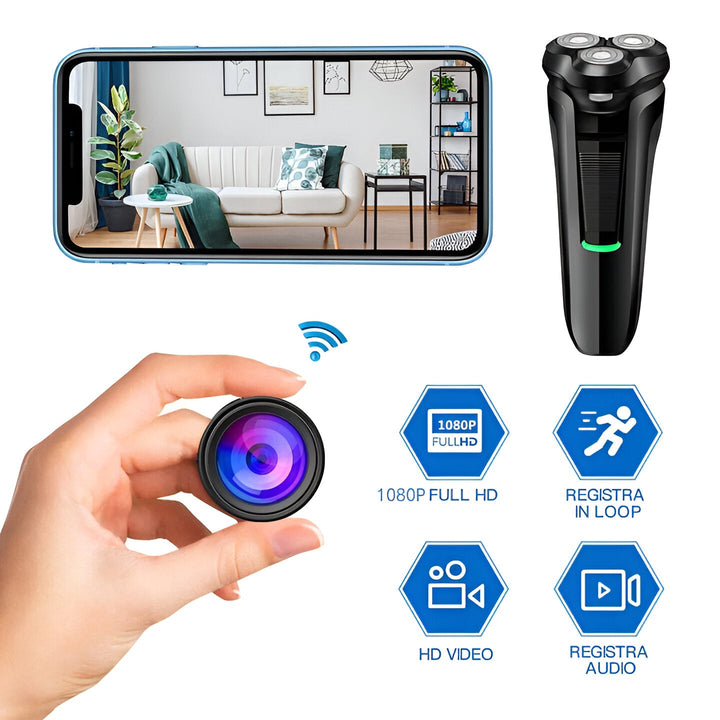 Mini Wireless Shaver Razor Camera with 1080P HD and Motion Detection