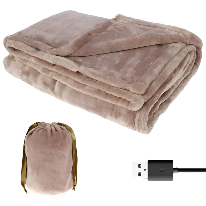 Electric Heated Throw Blanket Cordless Portable Design