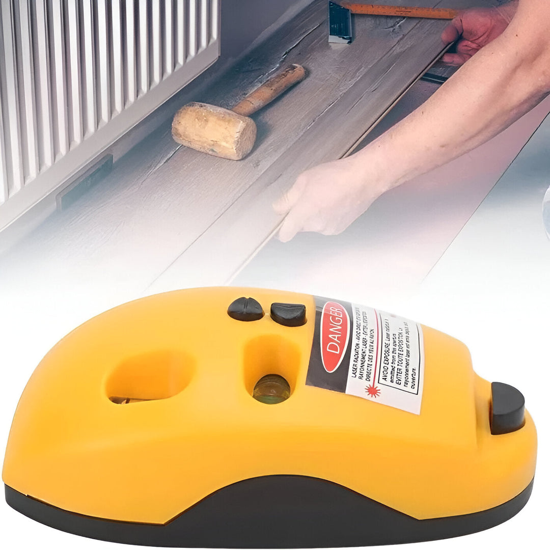 Laser Level Tool with Right Angle Beam for Floor and Tile Layout