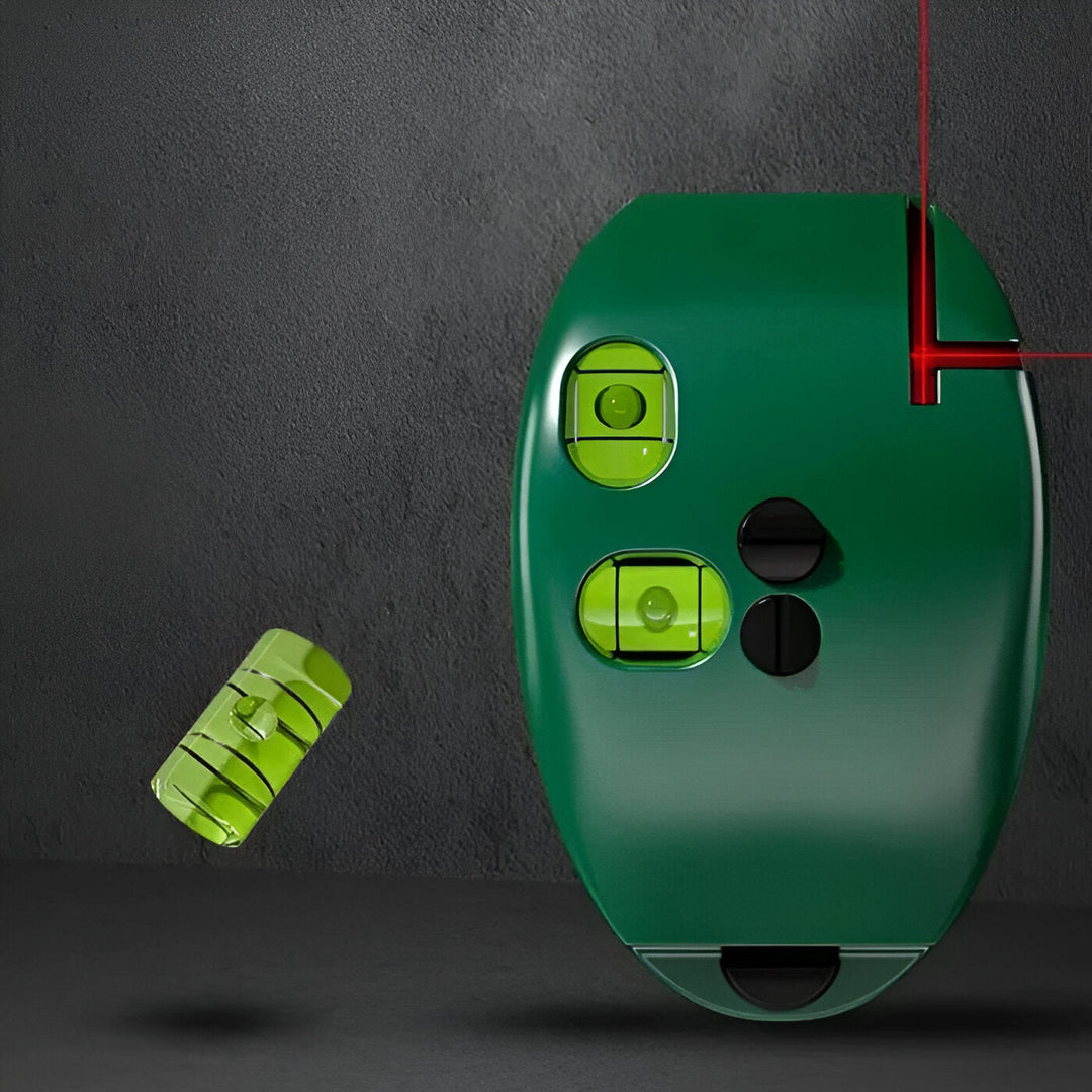 Laser Level Tool with Right Angle Beam for Floor and Tile Layout