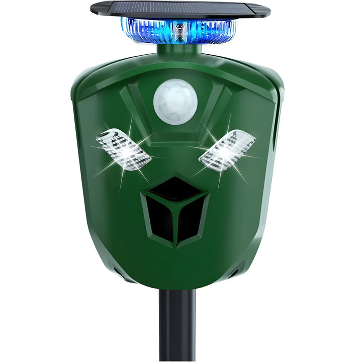 Solar Powered Ultrasonic Animal Repeller with Wide Coverage - Lenila