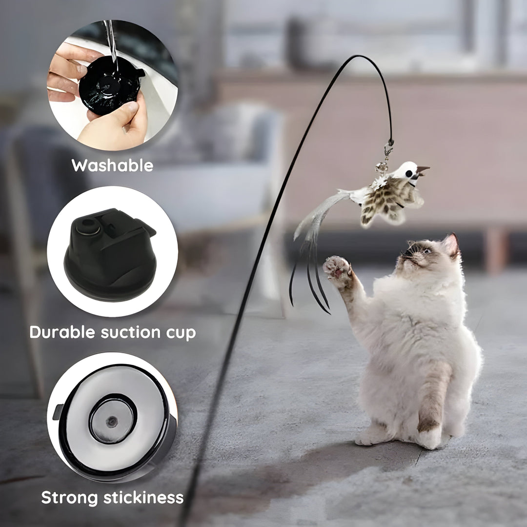 Pet Toy Set Feather Bird Simulation Interactive Play