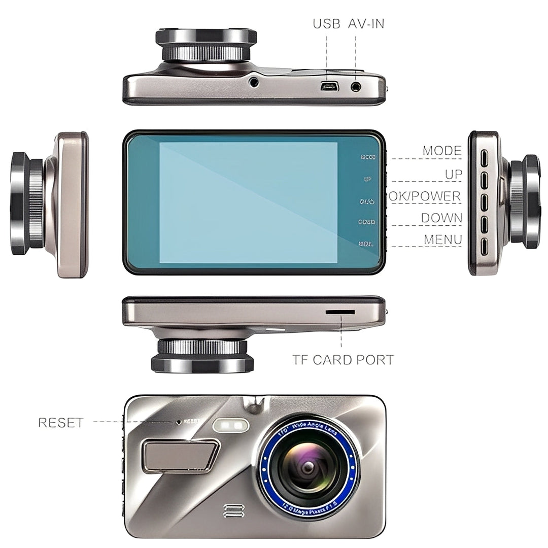 Wireless Car Dash Cam Front and Rear Night Vision Recording