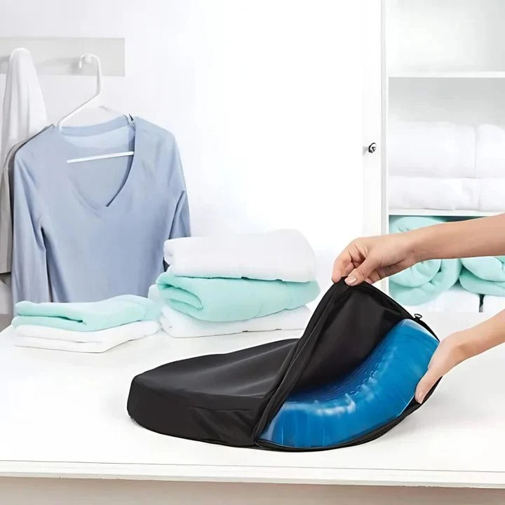 Ergonomic Gel Seat Cushion with Lower Back Support for Office Car