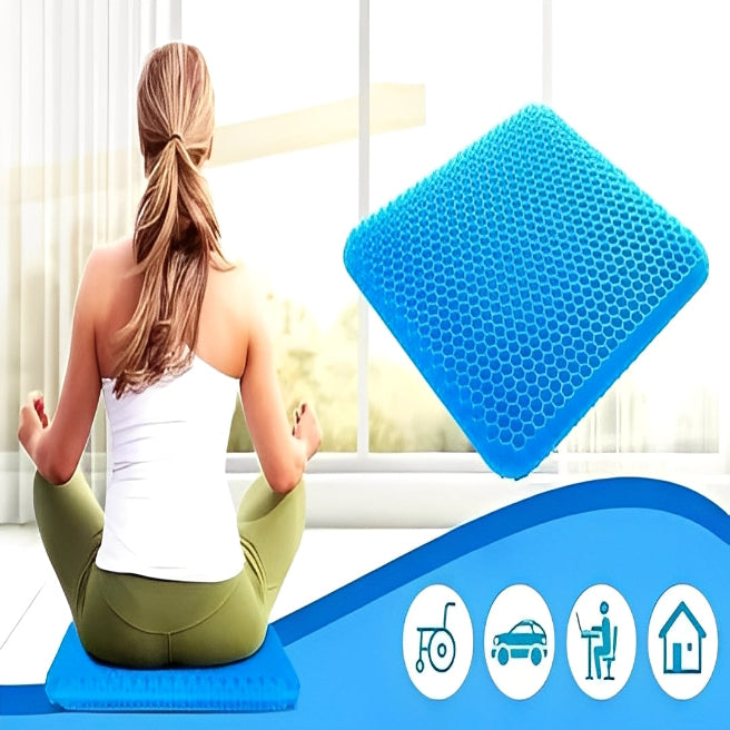 Ergonomic Gel Seat Cushion with Lower Back Support for Office Car