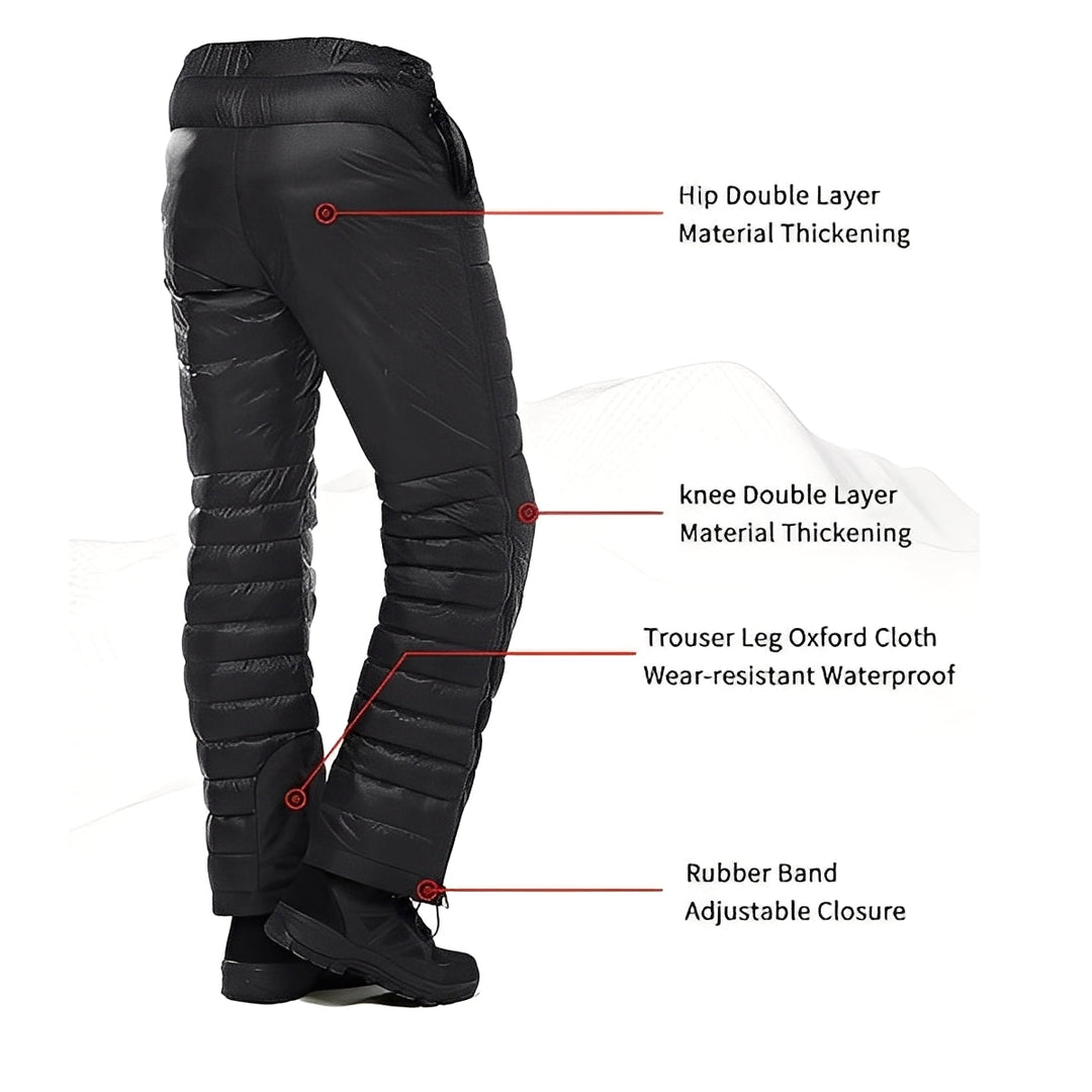 Thermal Hiking Pants with Goose Down and Zipper