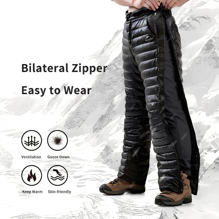 Thermal Hiking Pants with Goose Down and Zipper