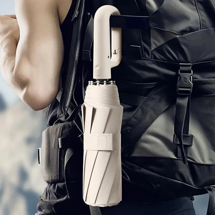 Compact Folding Umbrella Reinforced Travel Durable Design