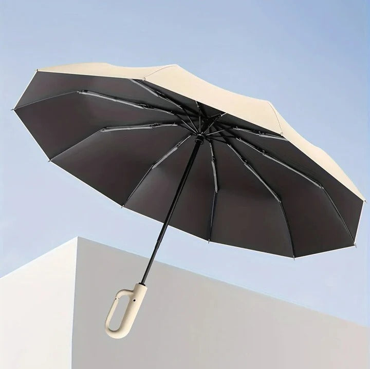 Compact Folding Umbrella Reinforced Travel Durable Design