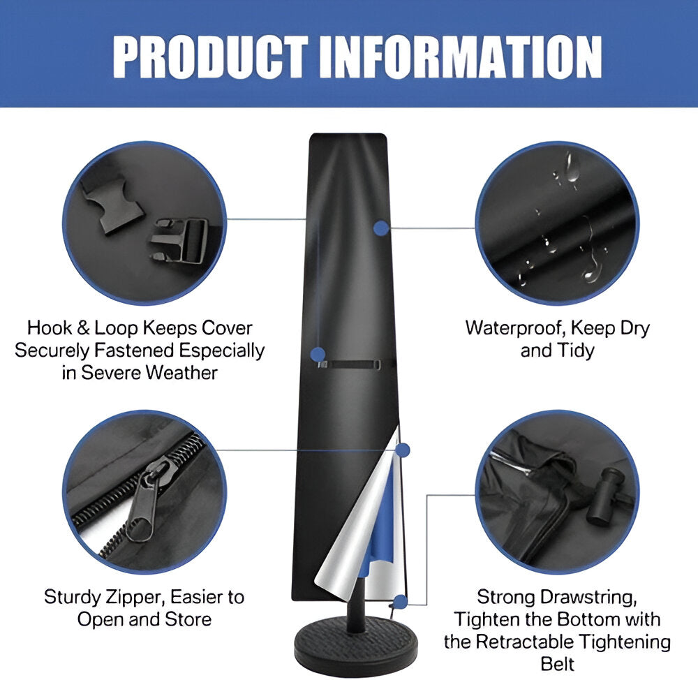 Outdoor Parasol Cover Waterproof Durable Weather-Resistant