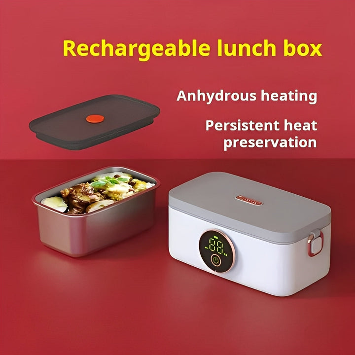 Electric Heated Lunch Box Wireless Portable Food Warmer