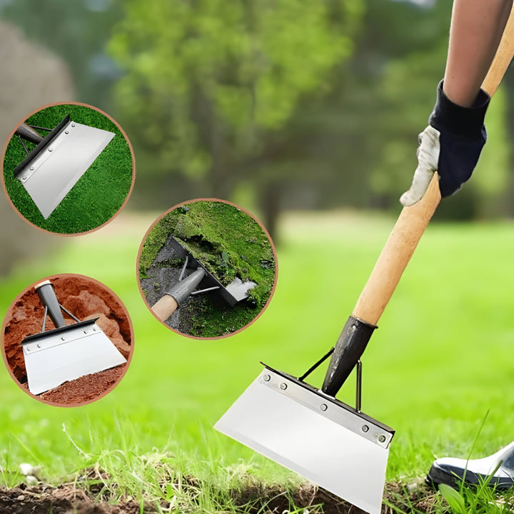 Garden Scraper Tool Steel Blade Ergonomic Handle