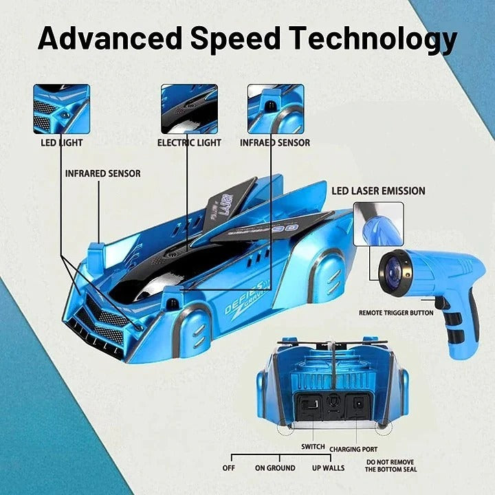 Kids Remote Control Wall Climbing Car Toy Fun Design
