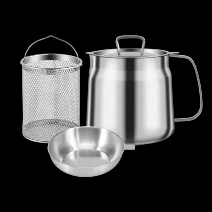 Home Deep Fryer Pot with Strainer for Cooking