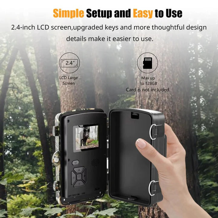 Trail Camera with Night Vision High Resolution Surveillance