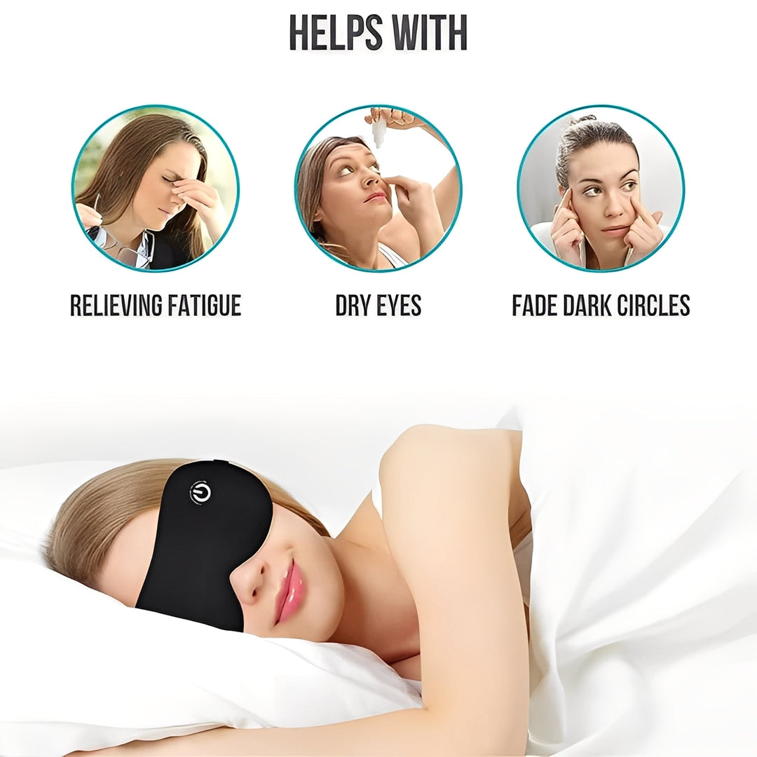 Electric Heated Eye Mask Rechargeable Adjustable Fit