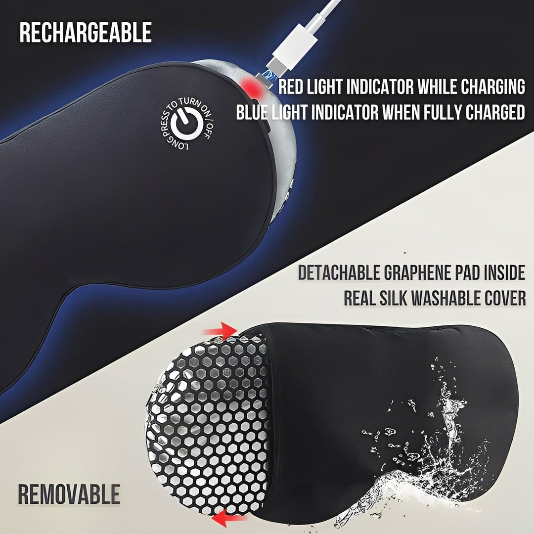 Electric Heated Eye Mask Rechargeable Adjustable Fit