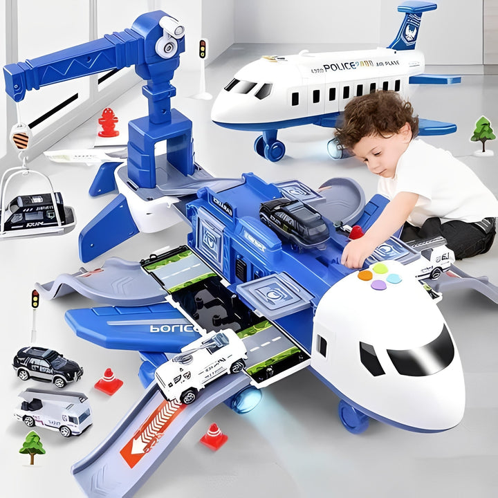 Kids Airplane Toy Set Plastic Vehicles Play Set