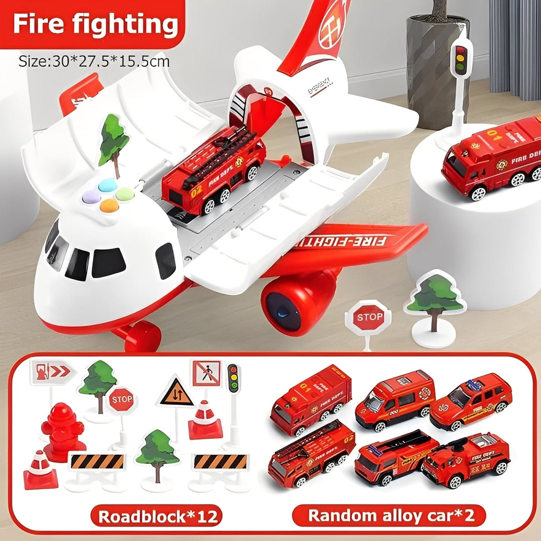 Kids Airplane Toy Set Plastic Vehicles Play Set