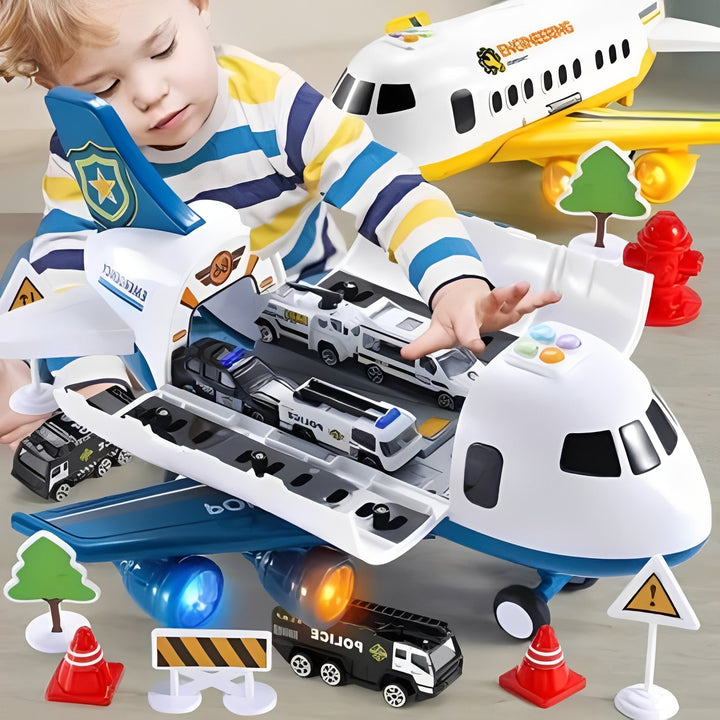 Kids Airplane Toy Set Plastic Vehicles Play Set