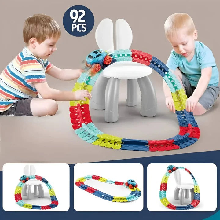 Kids Race Track Toy Wall Climbing Stunt Car Set - Lenila