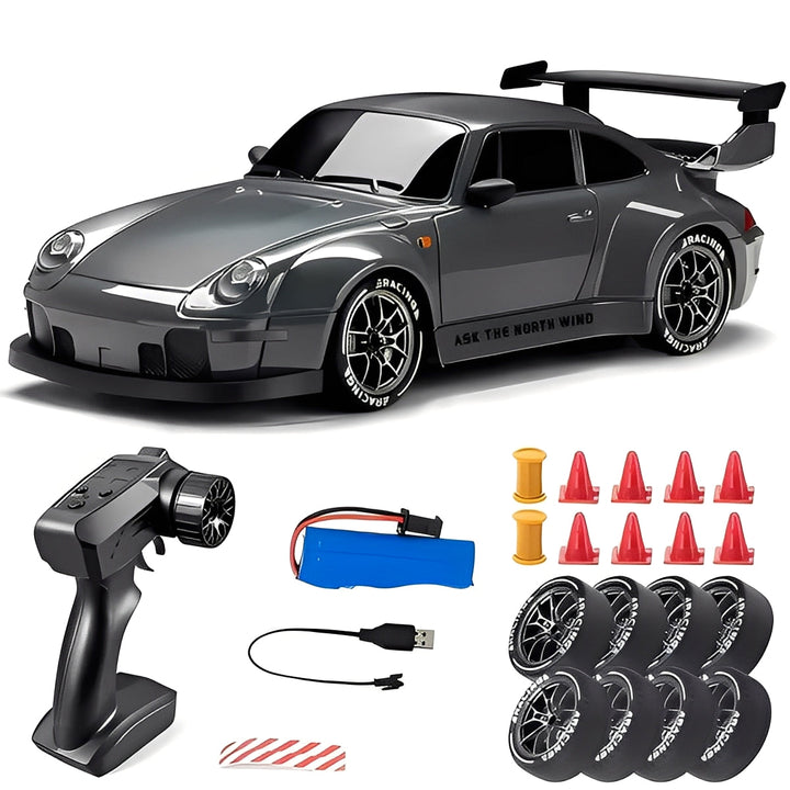 Unisex RC Car Retro Style with 4WD and LED Lights - Lenila