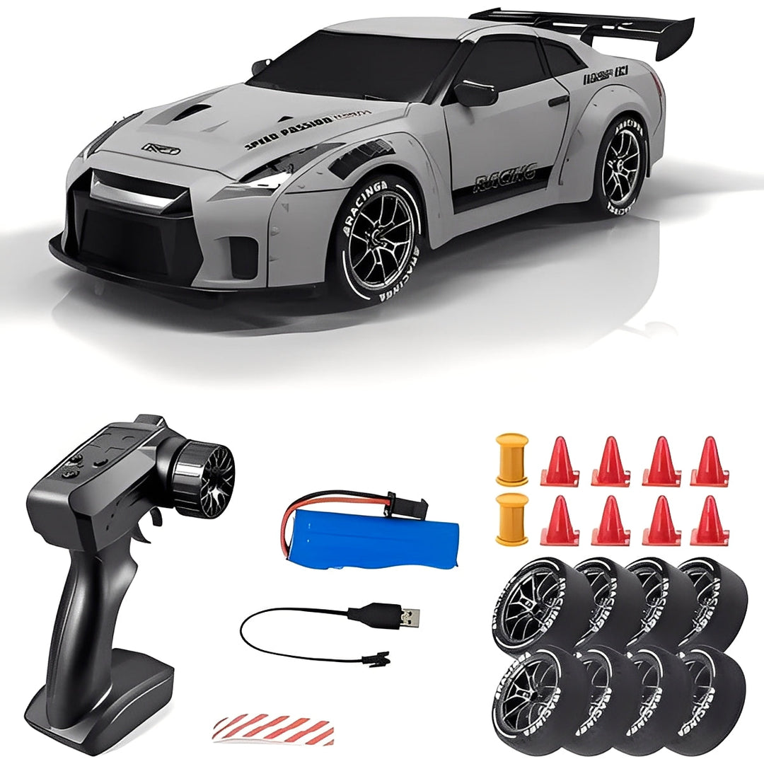 RC Car Retro Style with 4WD and LED Lights