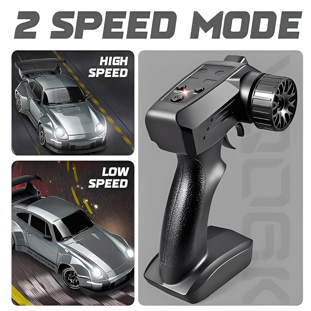 RC Car Retro Style with 4WD and LED Lights