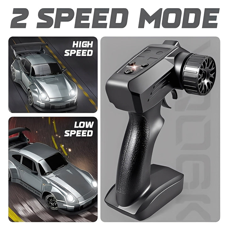 RC Car Retro Style with 4WD and LED Lights