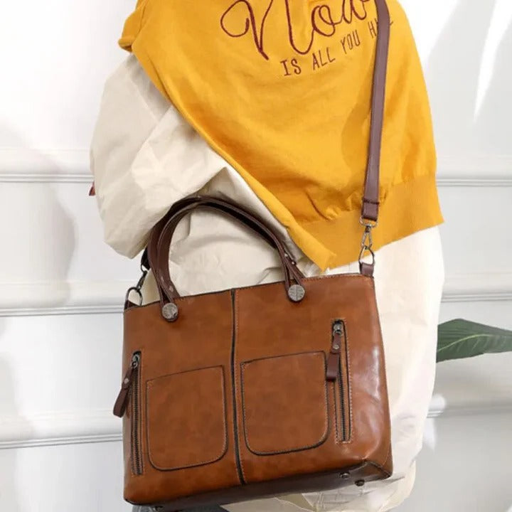 Womens Leather Handbag Crossbody and Tote Style