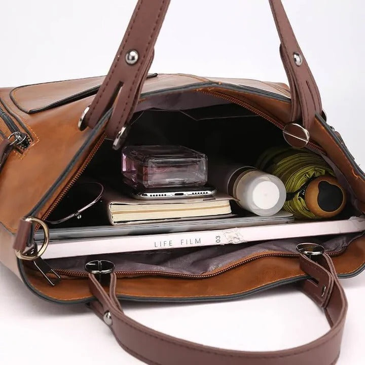 Womens Leather Handbag Crossbody and Tote Style