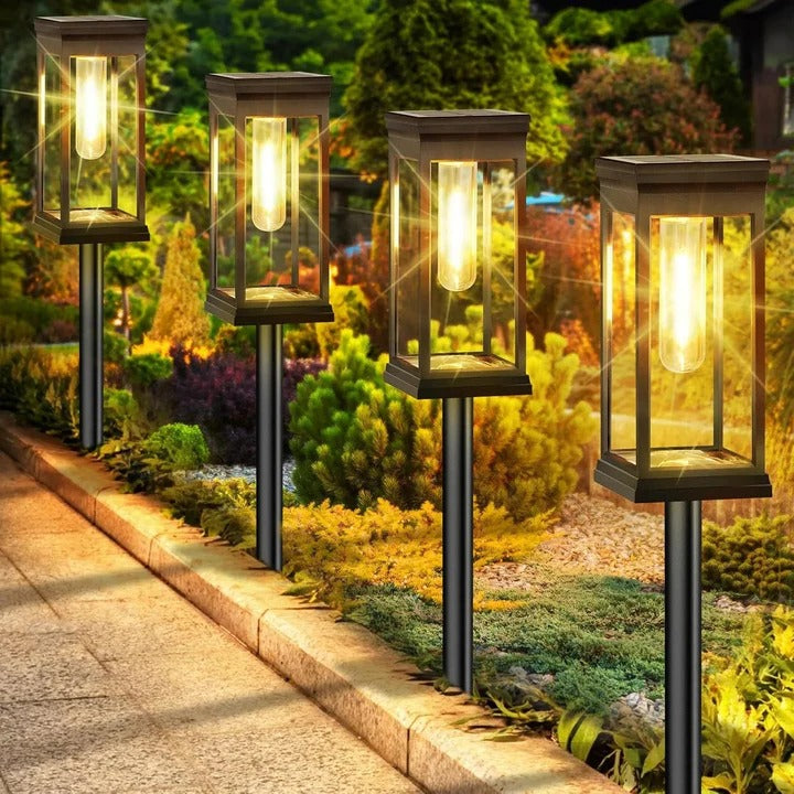 Outdoor Solar Pathway Lights Waterproof Set