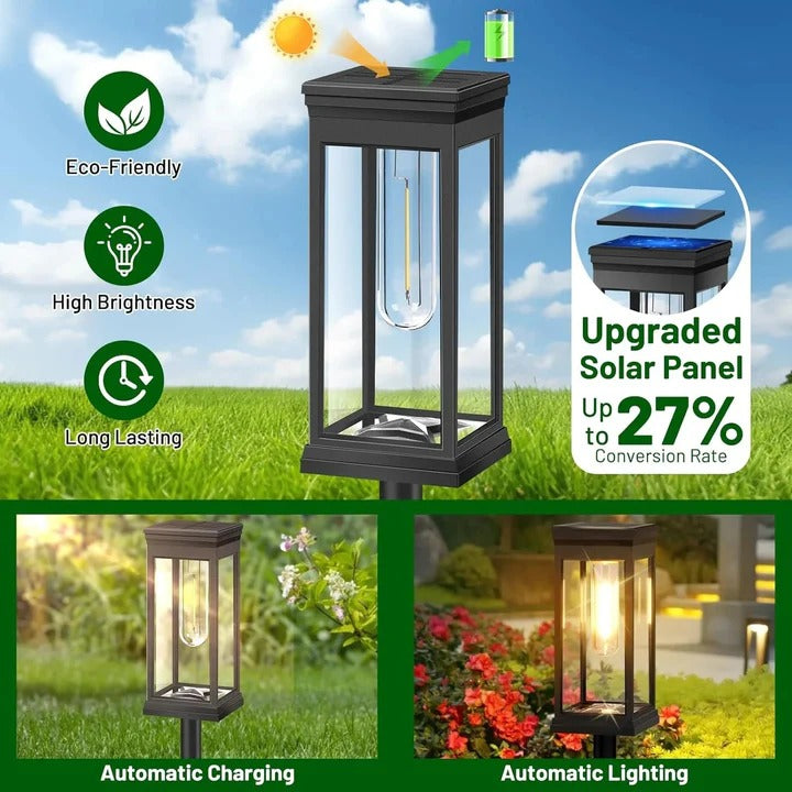 Outdoor Solar Pathway Lights Waterproof Set