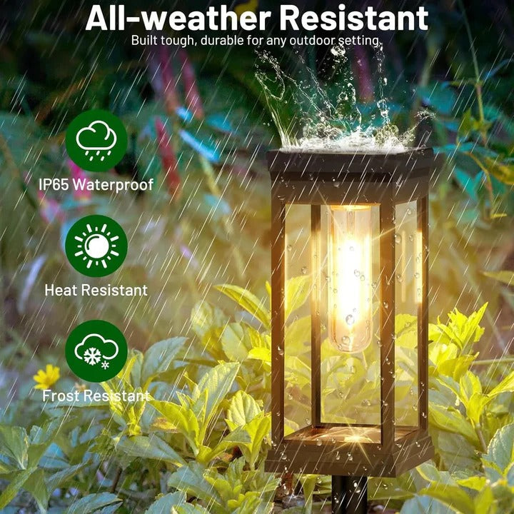 Outdoor Solar Pathway Lights Waterproof Set