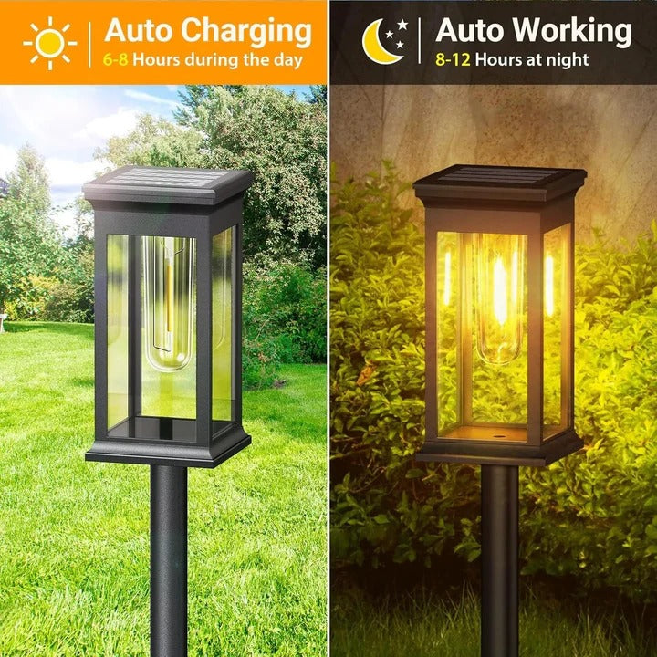 Outdoor Solar Pathway Lights Waterproof Set